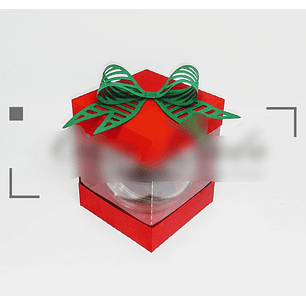 Arquivo de Corte Caixa para Bolinha de Natal Meio Visor 