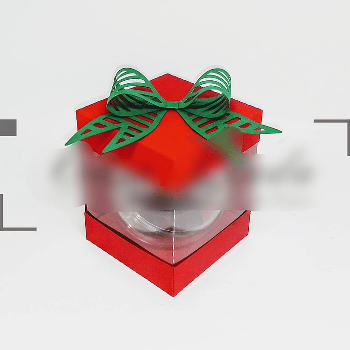 Arquivo de Corte Caixa para Bolinha de Natal Meio Visor  1