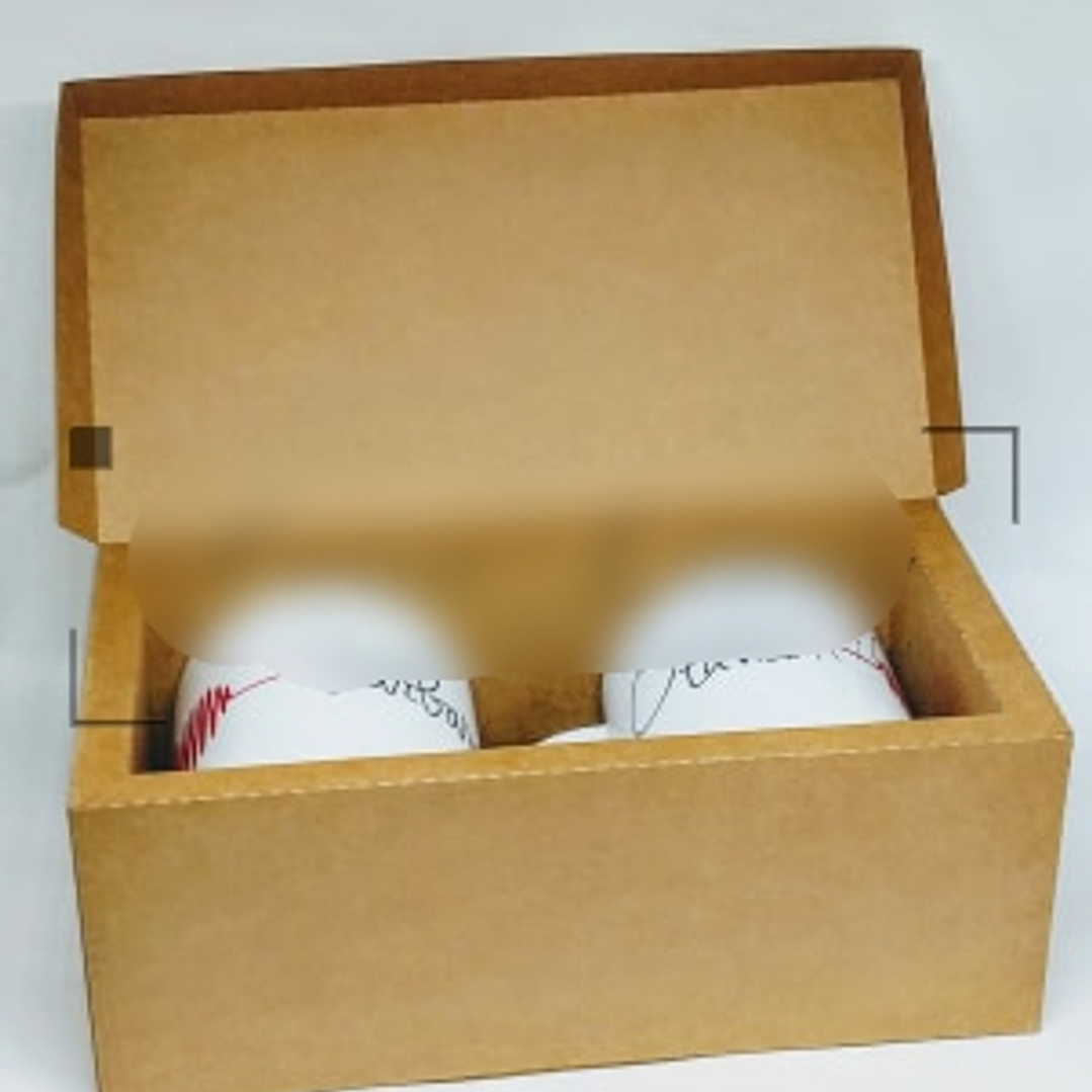 Arquivo de Corte Caixa para Duas Canecas Borda Moldura  1