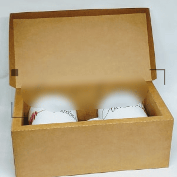 Arquivo de Corte Caixa para Duas Canecas Borda Moldura  1