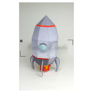 Arquivo de Corte Caixinha Foguete Espacial 