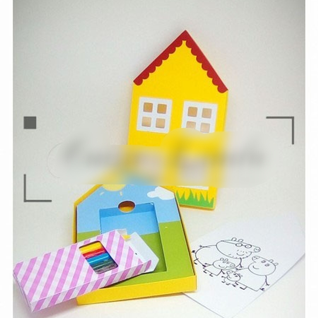 Arquivo de Corte Caixinha para Kit Colorir Peppa  1