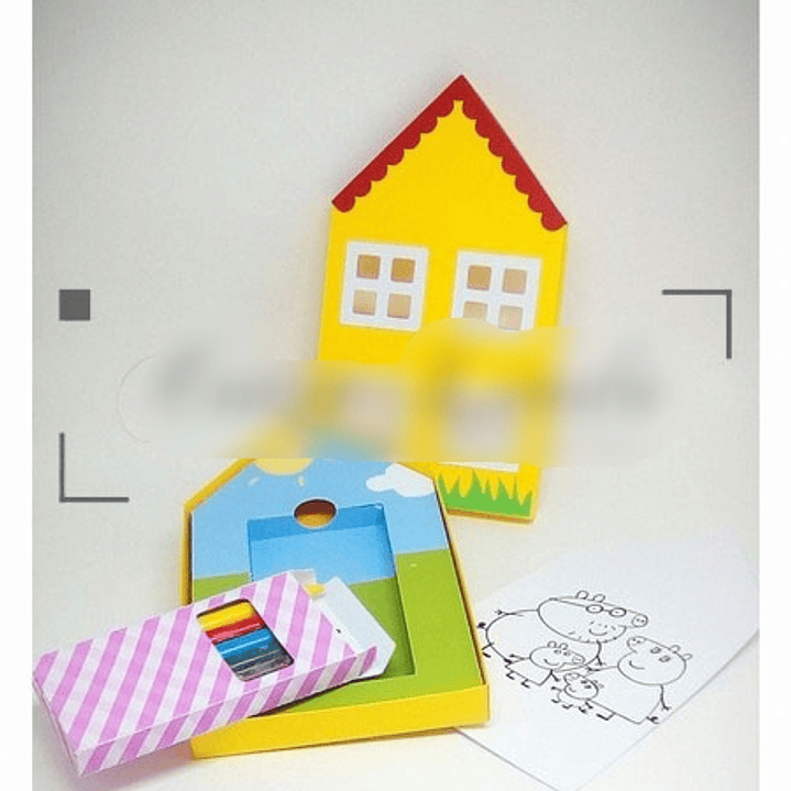 Arquivo de Corte Caixinha para Kit Colorir Peppa  1