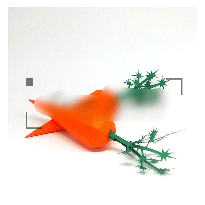 Arquivo de Corte Cenoura Decorativa 3 D 1
