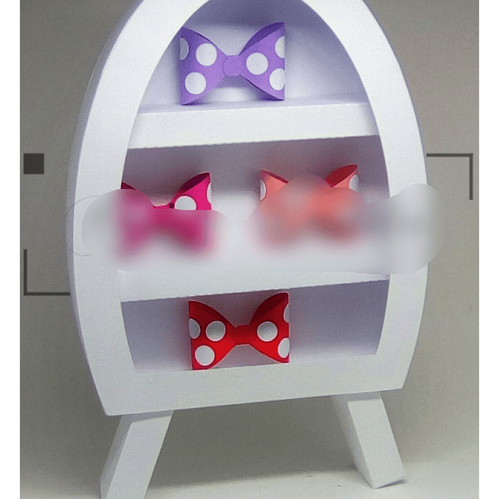 Arquivo de Corte Estante Decorativa Minnie Loja de Laços  1