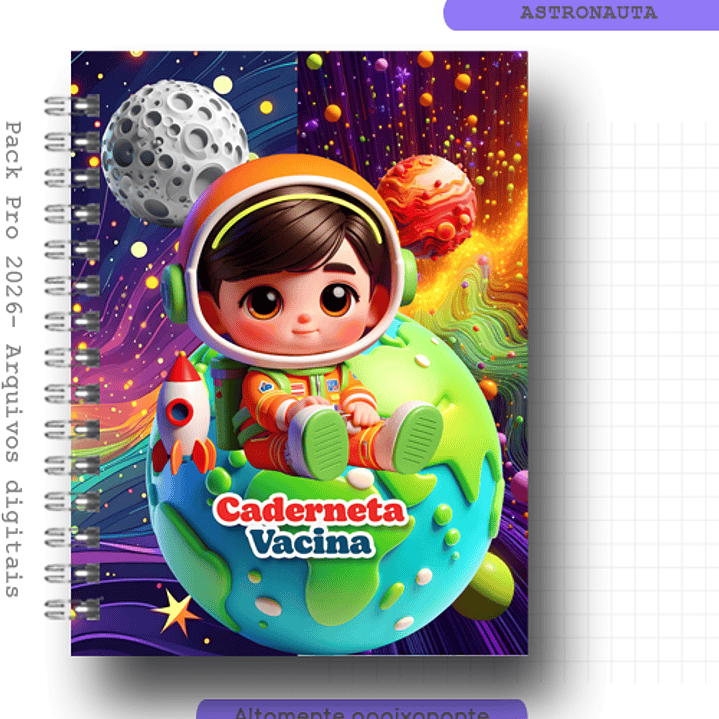Arquivo Capa Caderneta de Vacina Astronauta  1