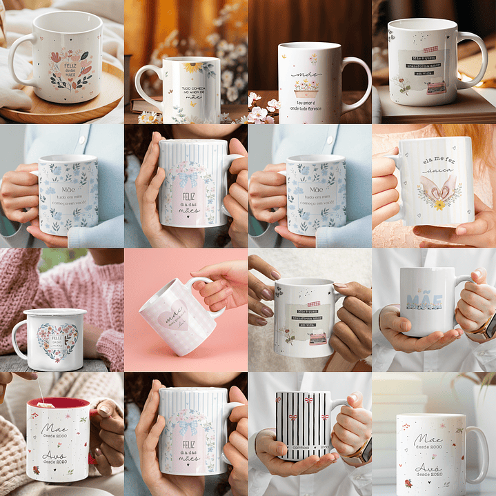 Arquivo Dia das Mães Kit Canecas  1
