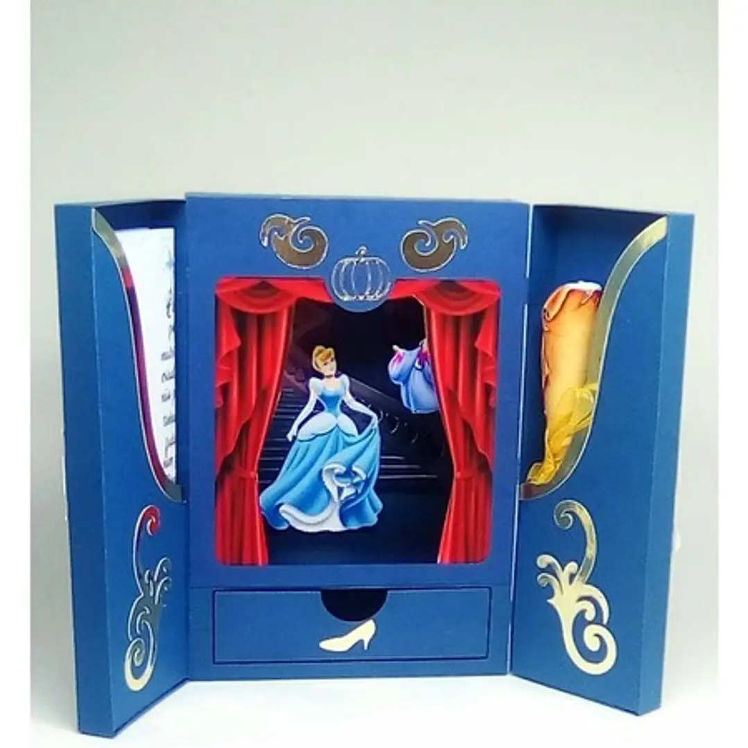 Arquivo de Corte Convite Luxo Cinderela  1