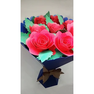 Arquivo de Corte Caixa Buque de Rosas 