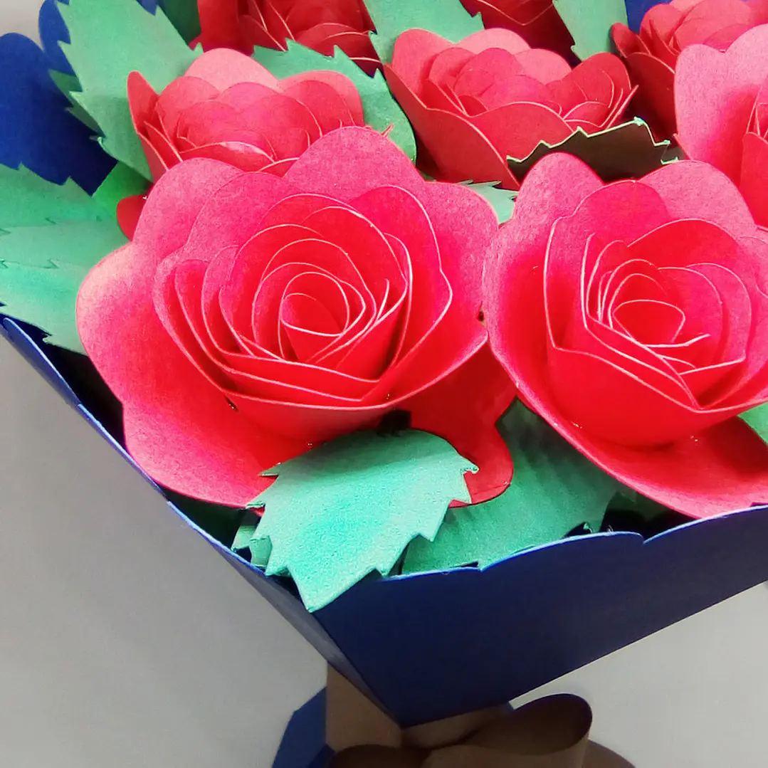 Arquivo de Corte Caixa Buque de Rosas  1