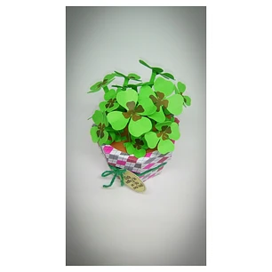 Arquivo de Corte Caixa Vaso Trevo da Sorte 