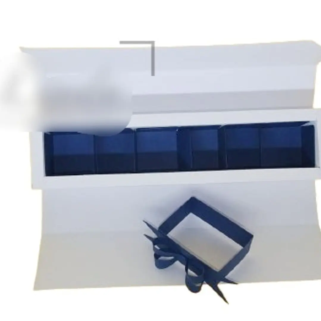 Arquivo de Corte Caixa para 6 docinhos Moldura Aba Dupla  1