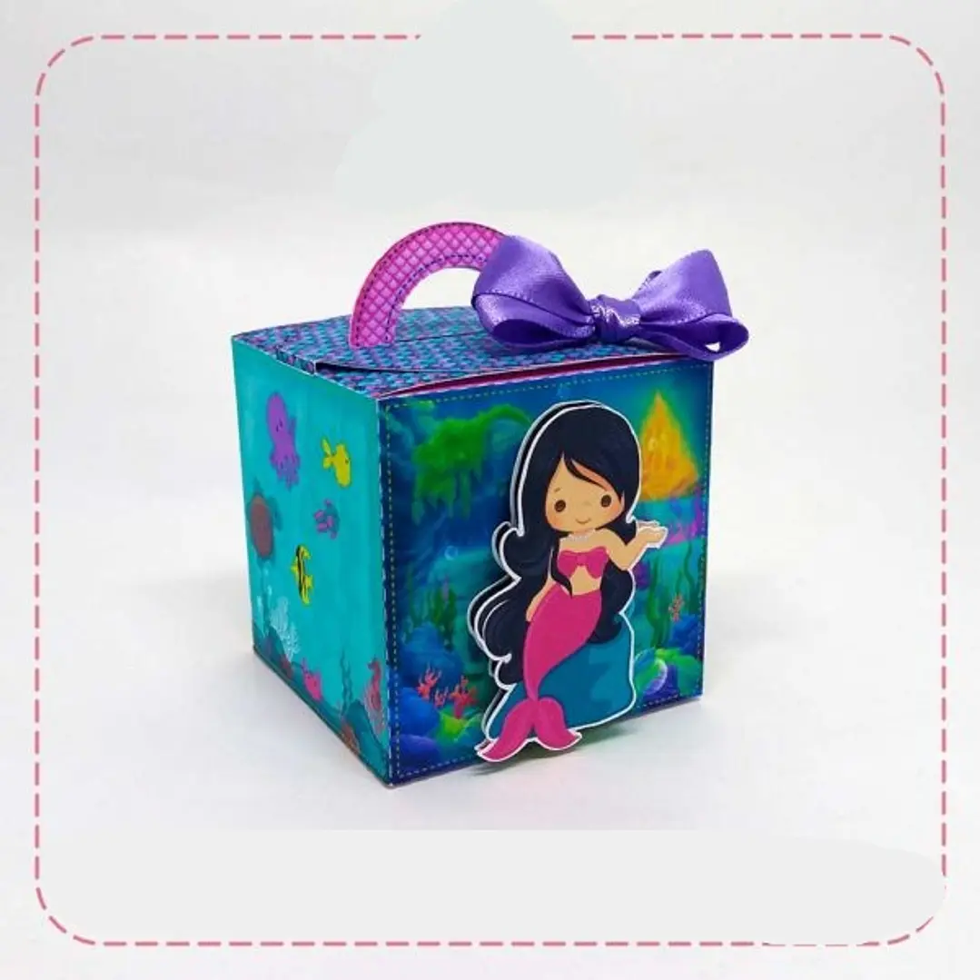 Arquivo de Corte Caixa Cubo com Alça  1