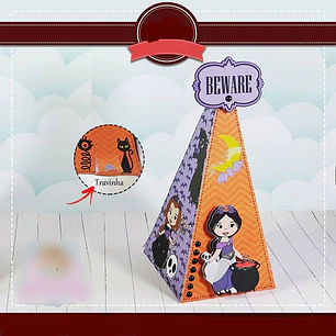 Arquivo de Corte Caixa Piramide com Trava 