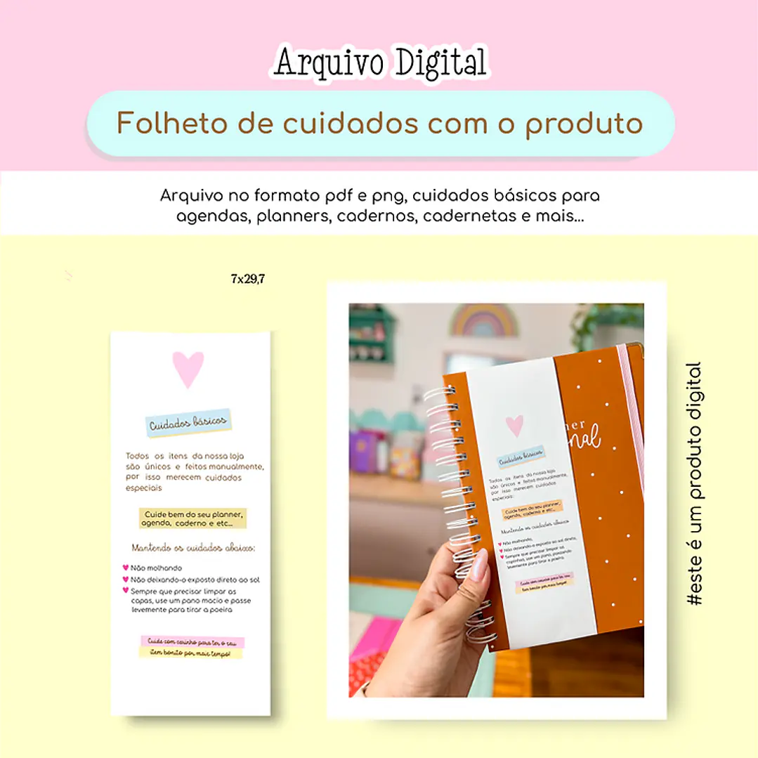 Arquivo de corte Folhetos cuidado com o produto 1