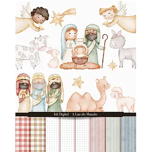 Kit Digital Natal Cristão A Luz do Mundo - GABS