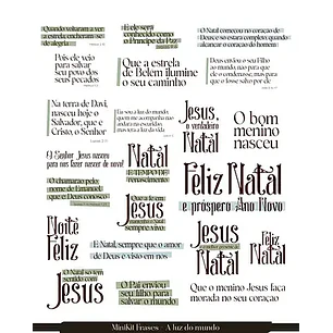 Kit Digital Natal Frases Letterings - GABS