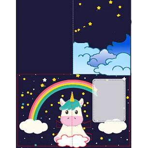 Arquivo de Corte Convite Pop-Up Unicornio 