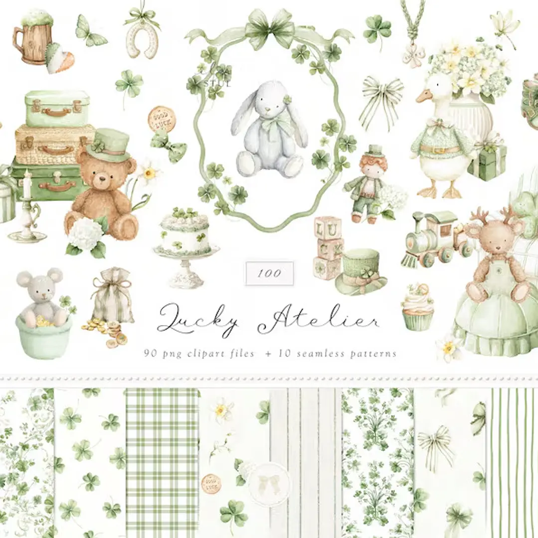 Kit Digital Coelhinho Verde  1