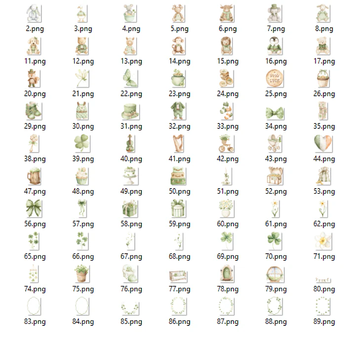 Kit Digital Coelhinho Verde  2