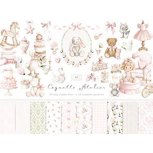 Kit Digital Coelhinho Rosa 