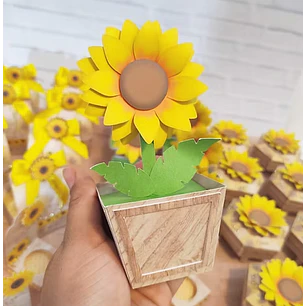 Arquivo Molde Mini Jarro Girassol