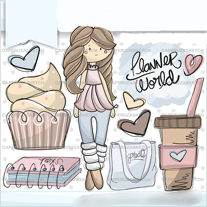 Kit Digital Estudo Garota  1