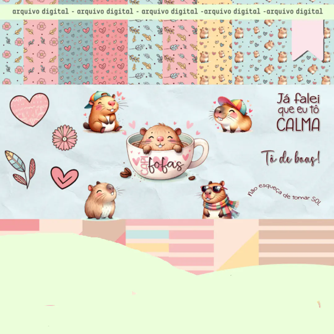 Kit Digital Capivaras Capifofas 1