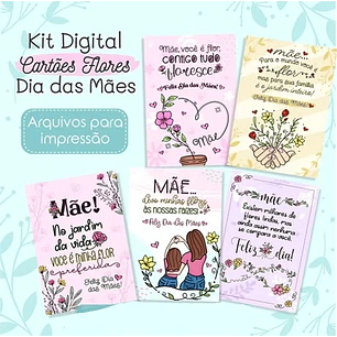 Arquivo Dia das Mães Cartões Tags Flores 
