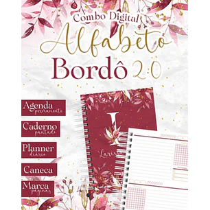 Arquivo Combo Alfabeto Bordô 2.0