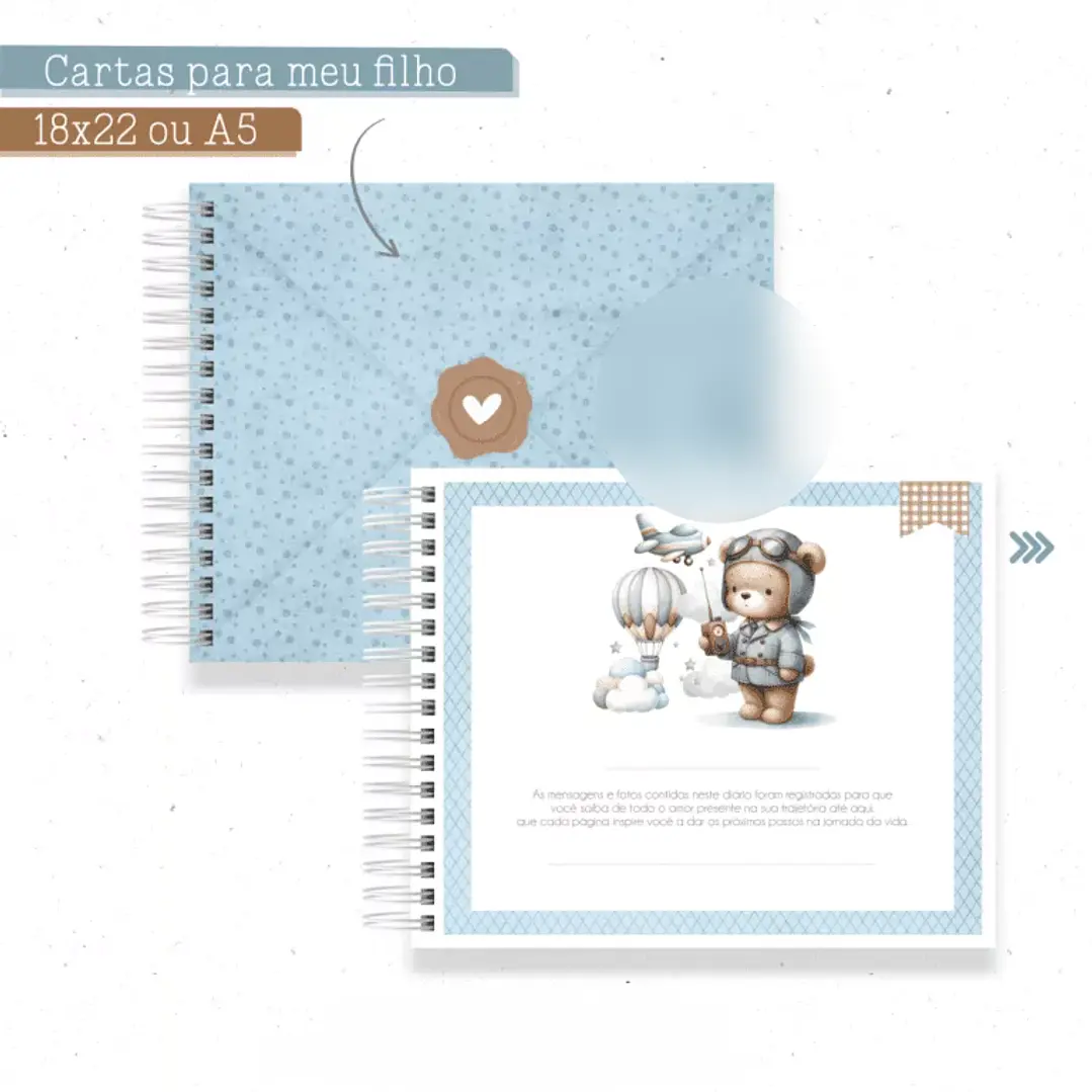 Arquivo Encadernação Ursinho Aviador  3