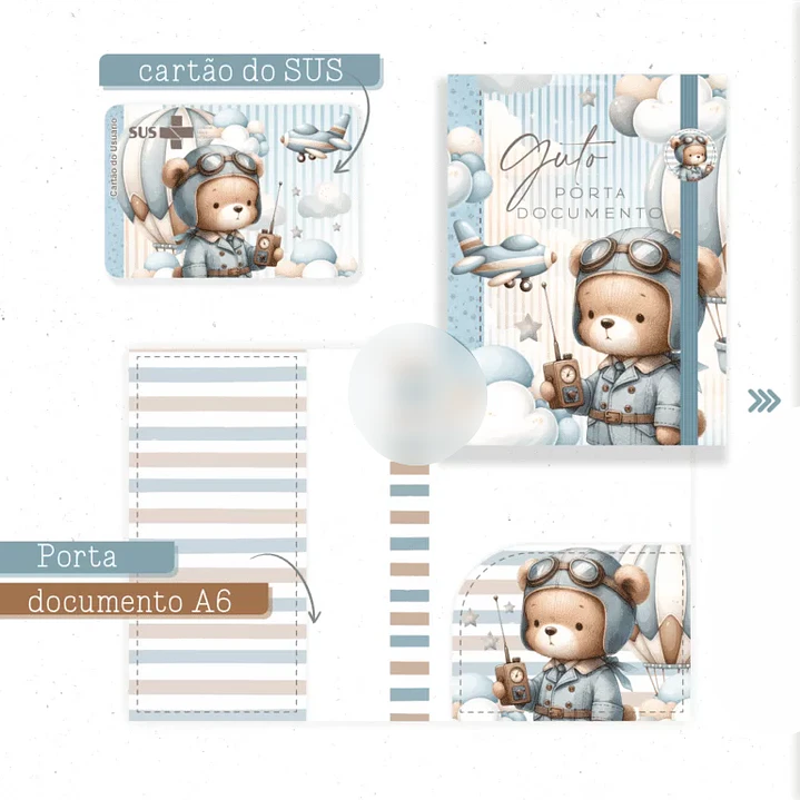 Arquivo Encadernação Ursinho Aviador  6