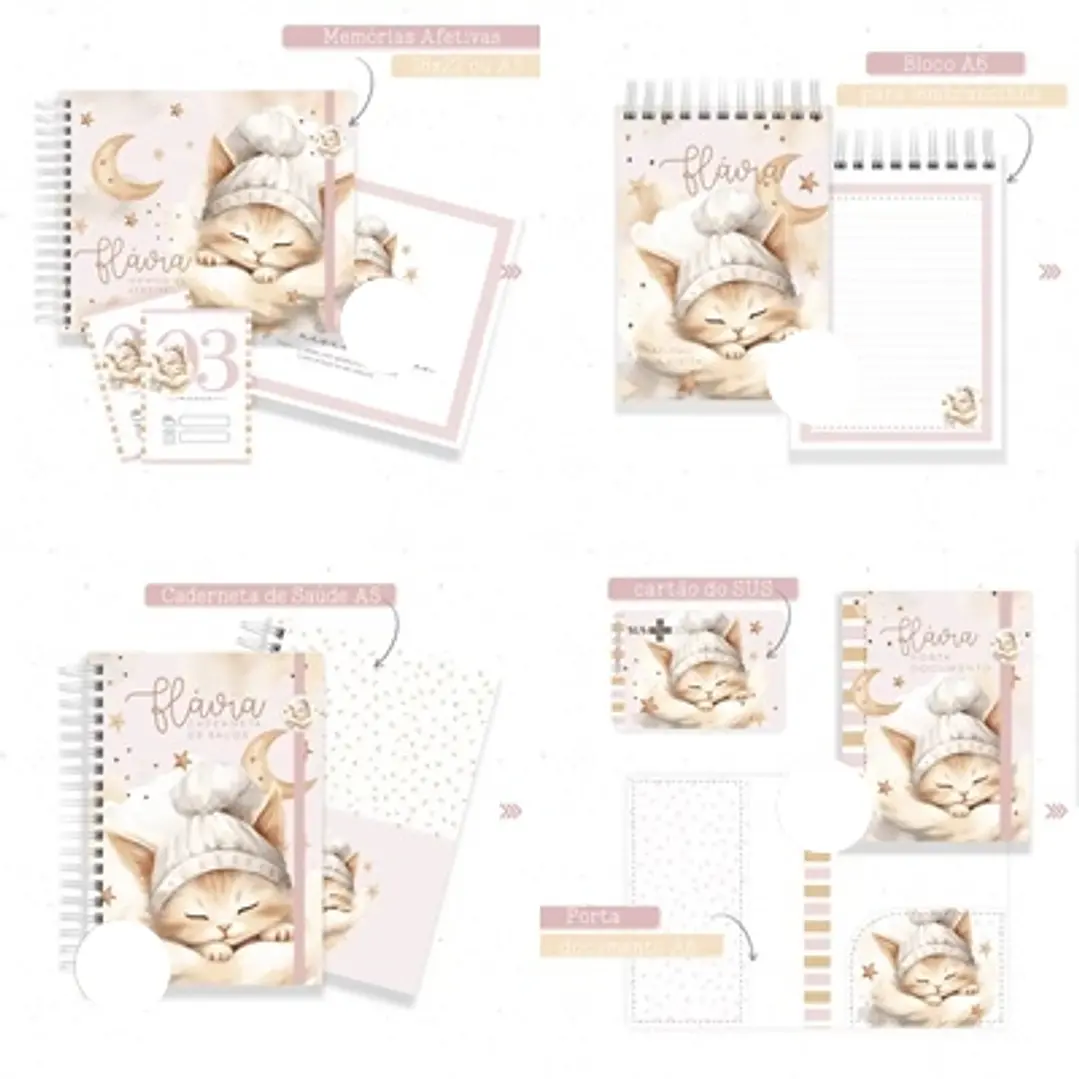 Arquivo Encadernação Gatinha Rosa  1