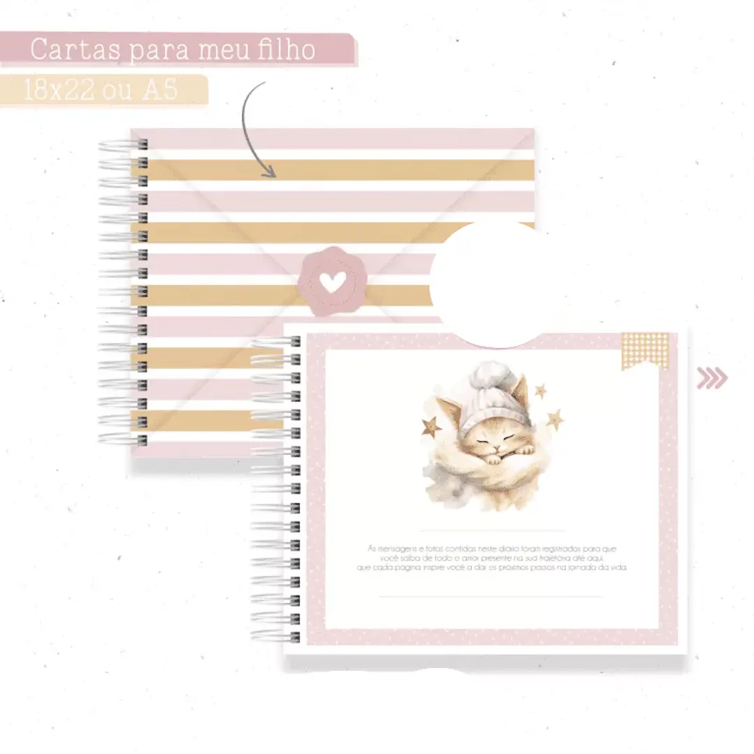 Arquivo Encadernação Gatinha Rosa  2