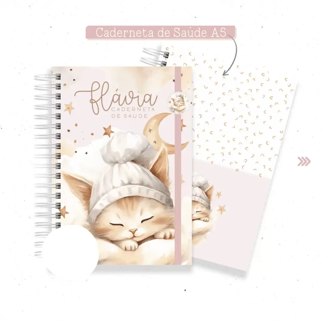 Arquivo Encadernação Gatinha Rosa  4