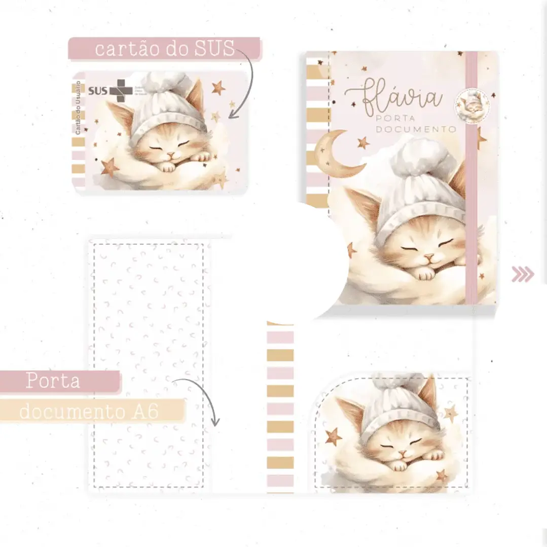 Arquivo Encadernação Gatinha Rosa  5