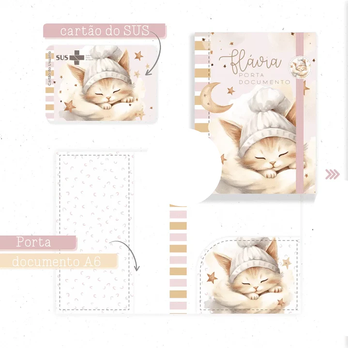 Arquivo Encadernação Gatinha Rosa  5