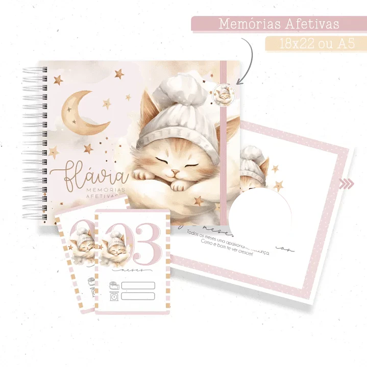 Arquivo Encadernação Gatinha Rosa  6