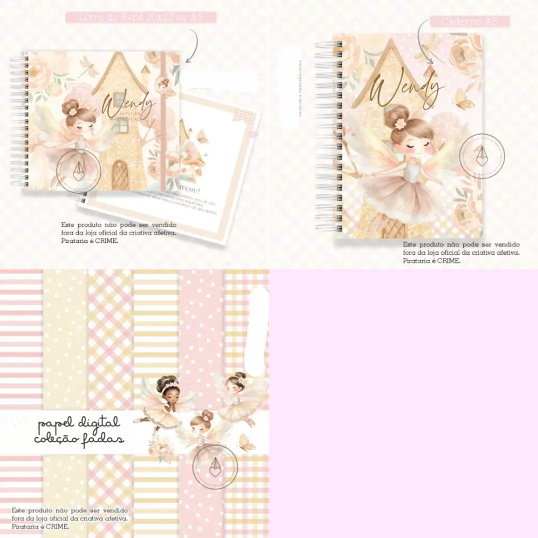 Arquivo Encadernação Baby Combo Fada Wendy  4
