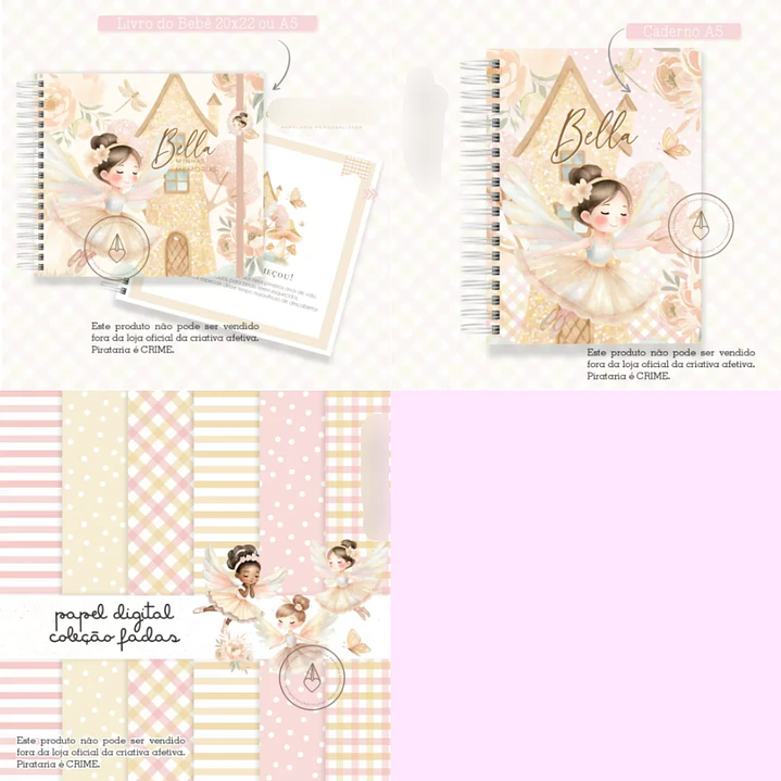 Arquivo Encadernação Baby Combo Fada Bella -   4