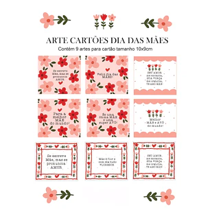 Arquivo Dia das Mães Cartões 10x9cm