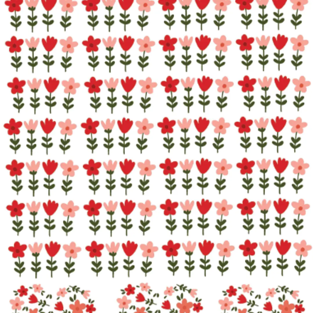 Arquivo Dia das Mães DTF UV Flores Folhas A4 1