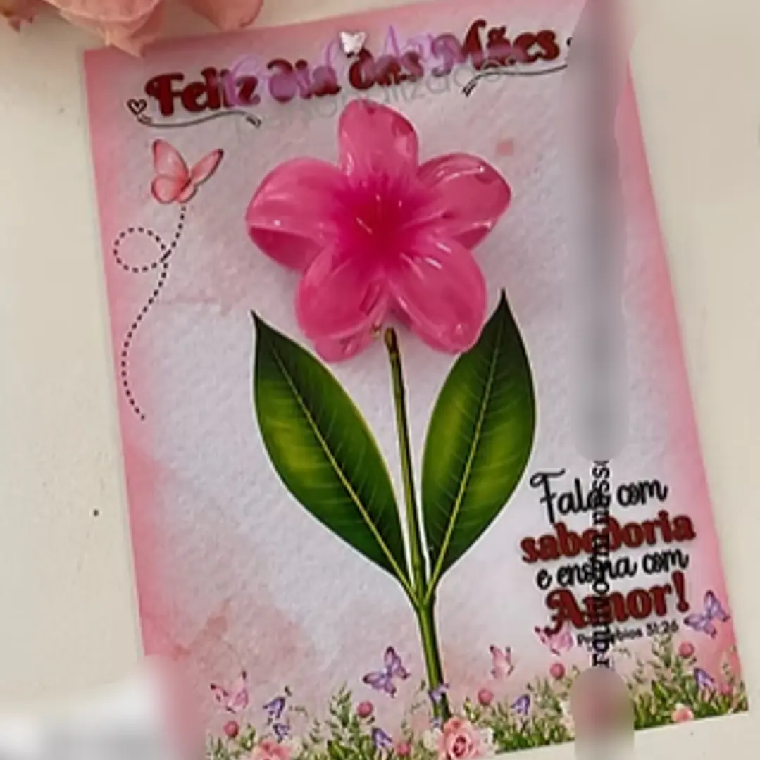 Arquivo Dia das Mães Card Mini Presilha Flor  1