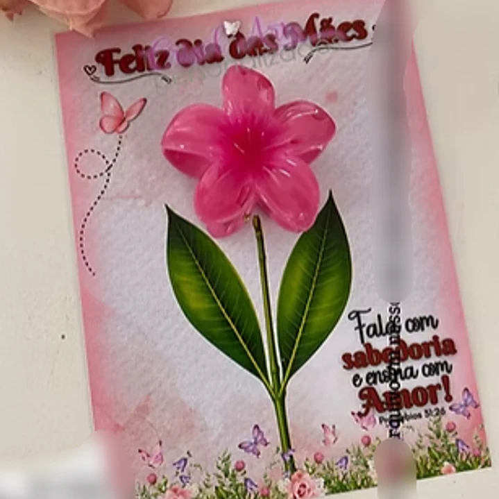 Arquivo Dia das Mães Card Mini Presilha Flor  1