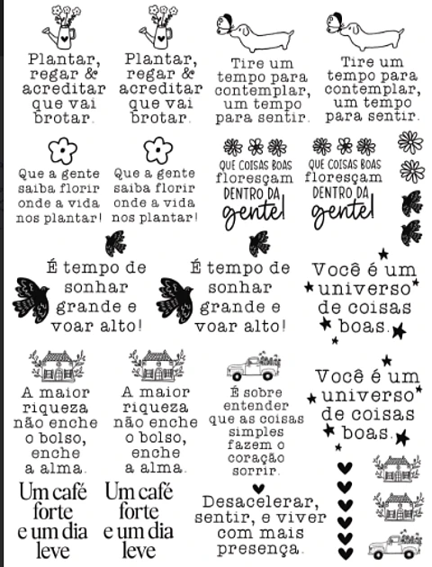 Arquivo DTF UV Frases Minimalistas 