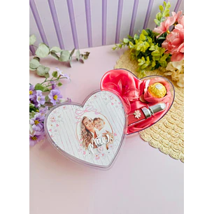 Arquivo Dia das Mães Adesivo Caixa Coração de Acrílico 