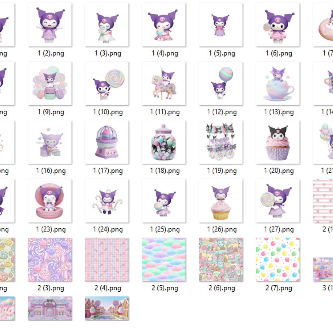 Kit Digital Kuromi Candyland  2