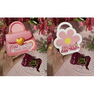 Arquivo Dia das Mães Card Bolsinha e Flor 