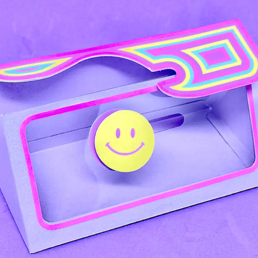 Arquivo Caixa Triangular com Visor e Trava Deslizante  1