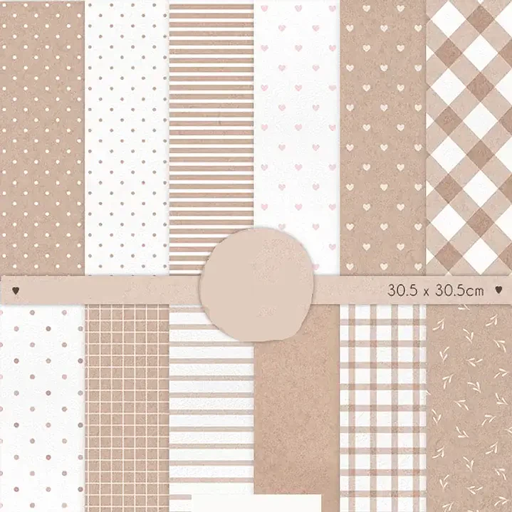 Kit Digital Papéis Marrom Aquarela 1